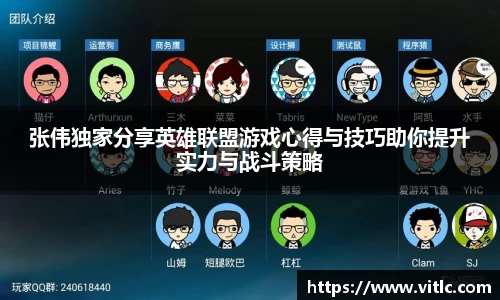 张伟独家分享英雄联盟游戏心得与技巧助你提升实力与战斗策略